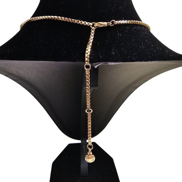 Baublebar Pave Bubble Initial "E"‎ Necklace Gold Tone NWOT - Picture 5 of 7